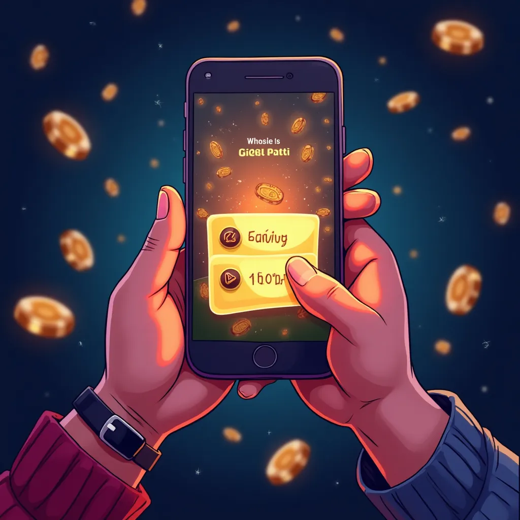 Cartoon mobile slots showcase with neon interface